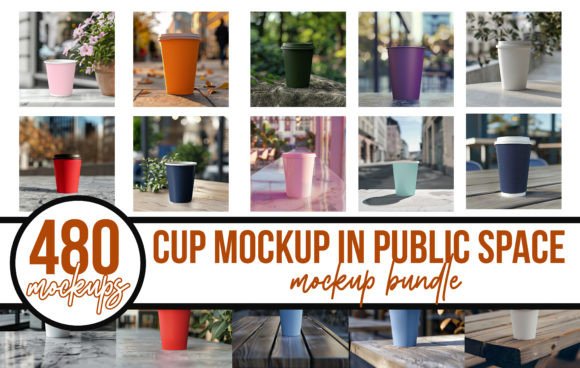 Download Cup Mockup in Public Space Mockup Bundle - Space Collection