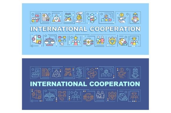 Download International Cooperation Word Banners - Premium Bundle
