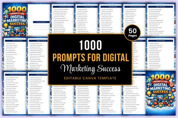 Download 1000 Digital Marketing Success Prompts - Success Collection